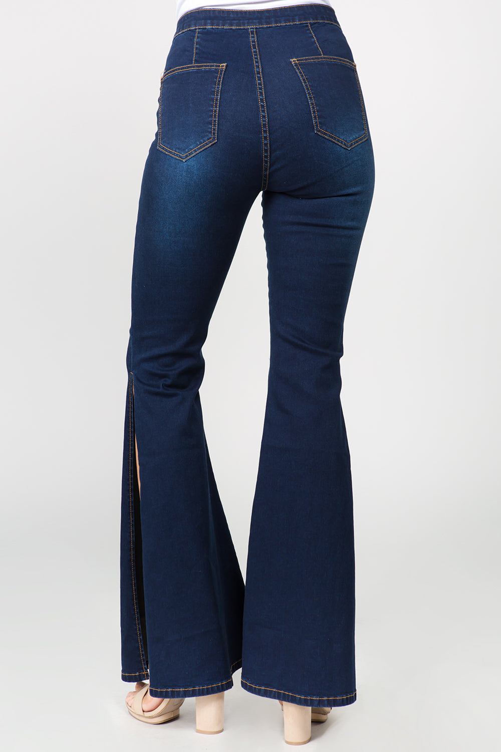 Bazi Side Slit Flare Jeans