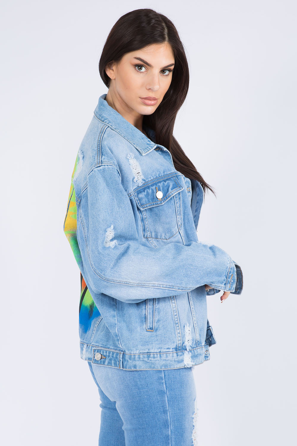 Distressed Denim Jacket