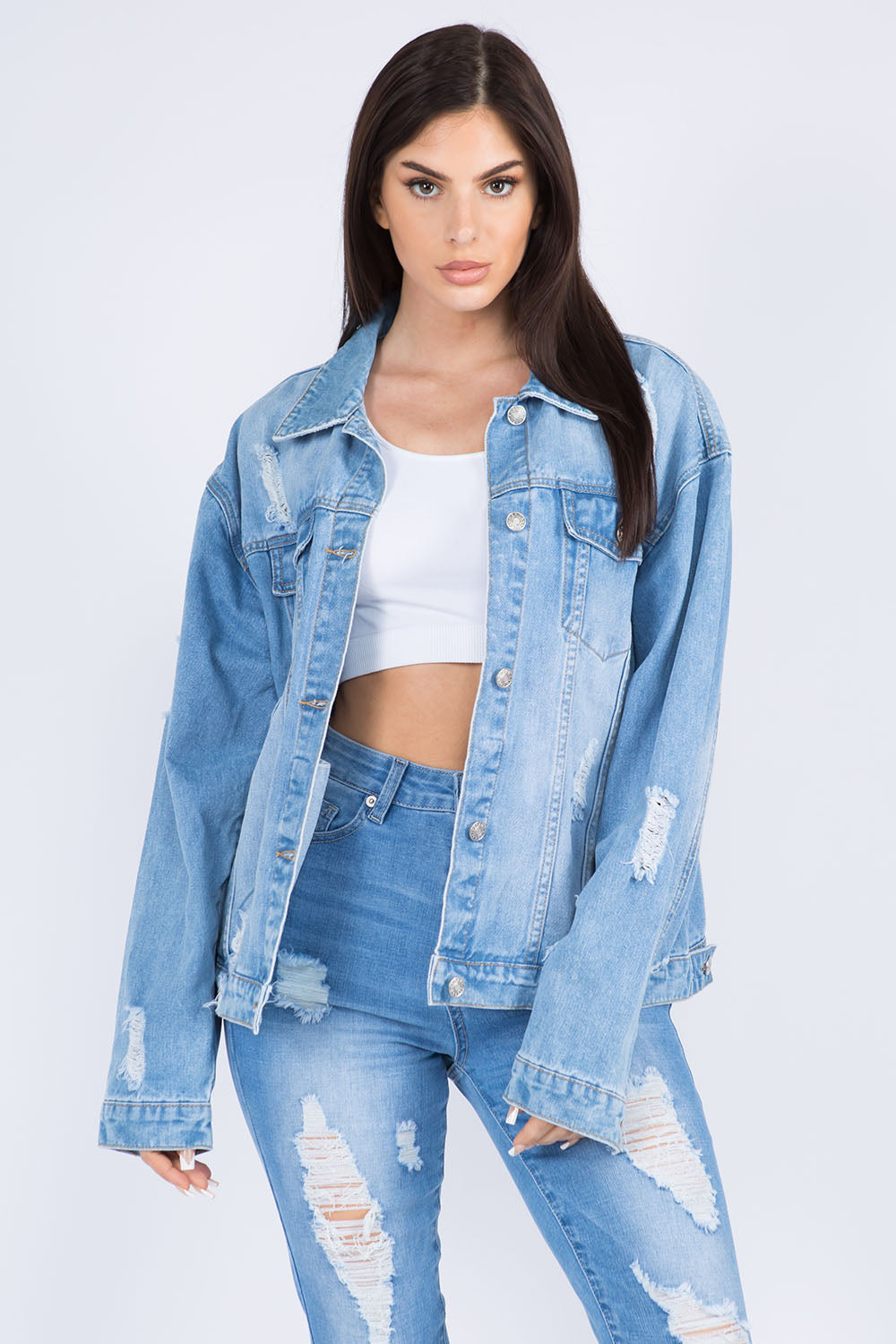 Distressed Denim Jacket