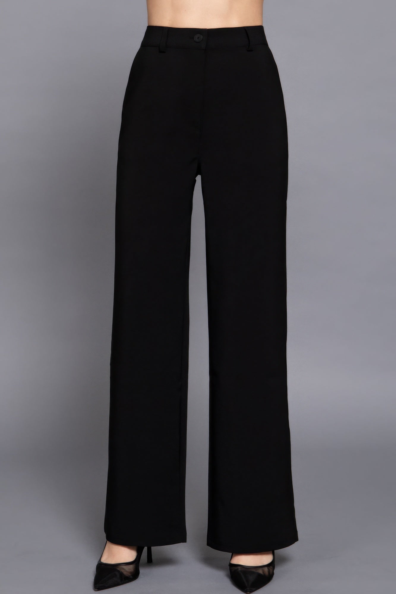 Back Elastic Straight Pants