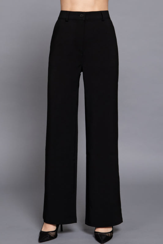 Back Elastic Straight Pants