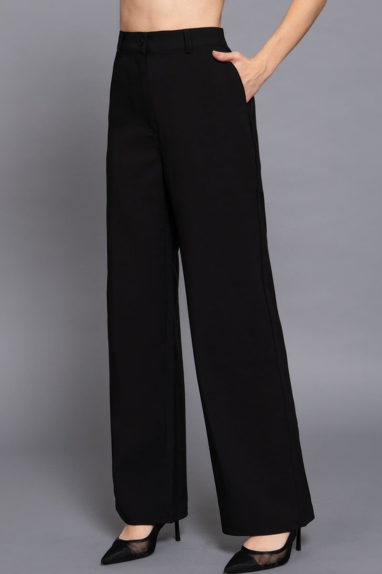 Back Elastic Straight Pants