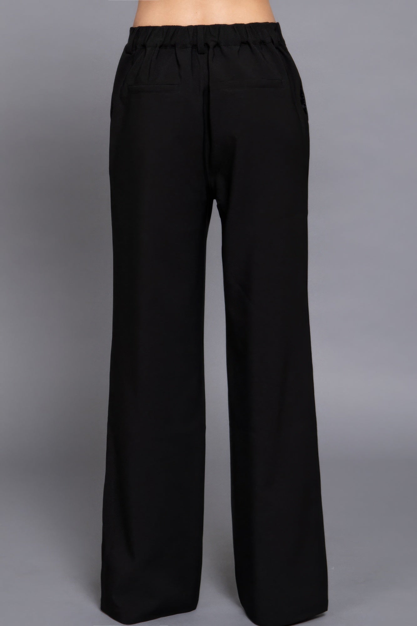 Back Elastic Straight Pants