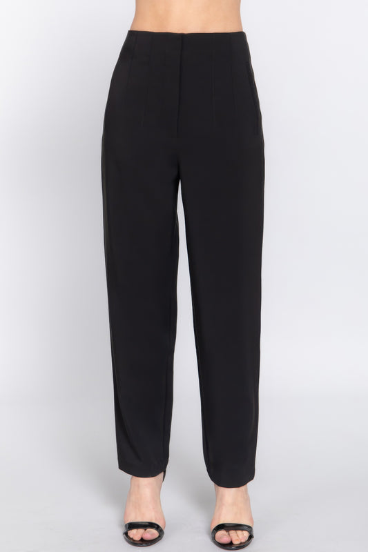 High Waist Pintuck Pants