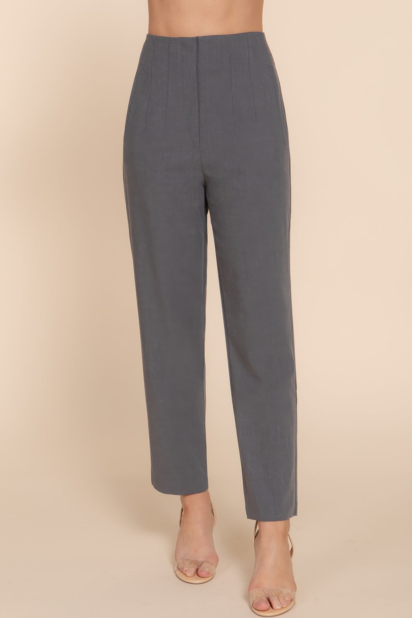 High Waist Pintuck Pants