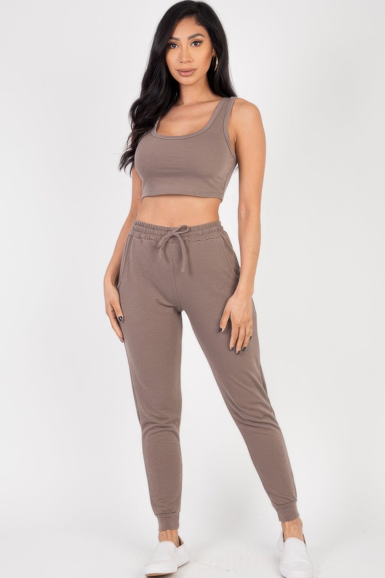 Cropped Tank Top & Joggers Set