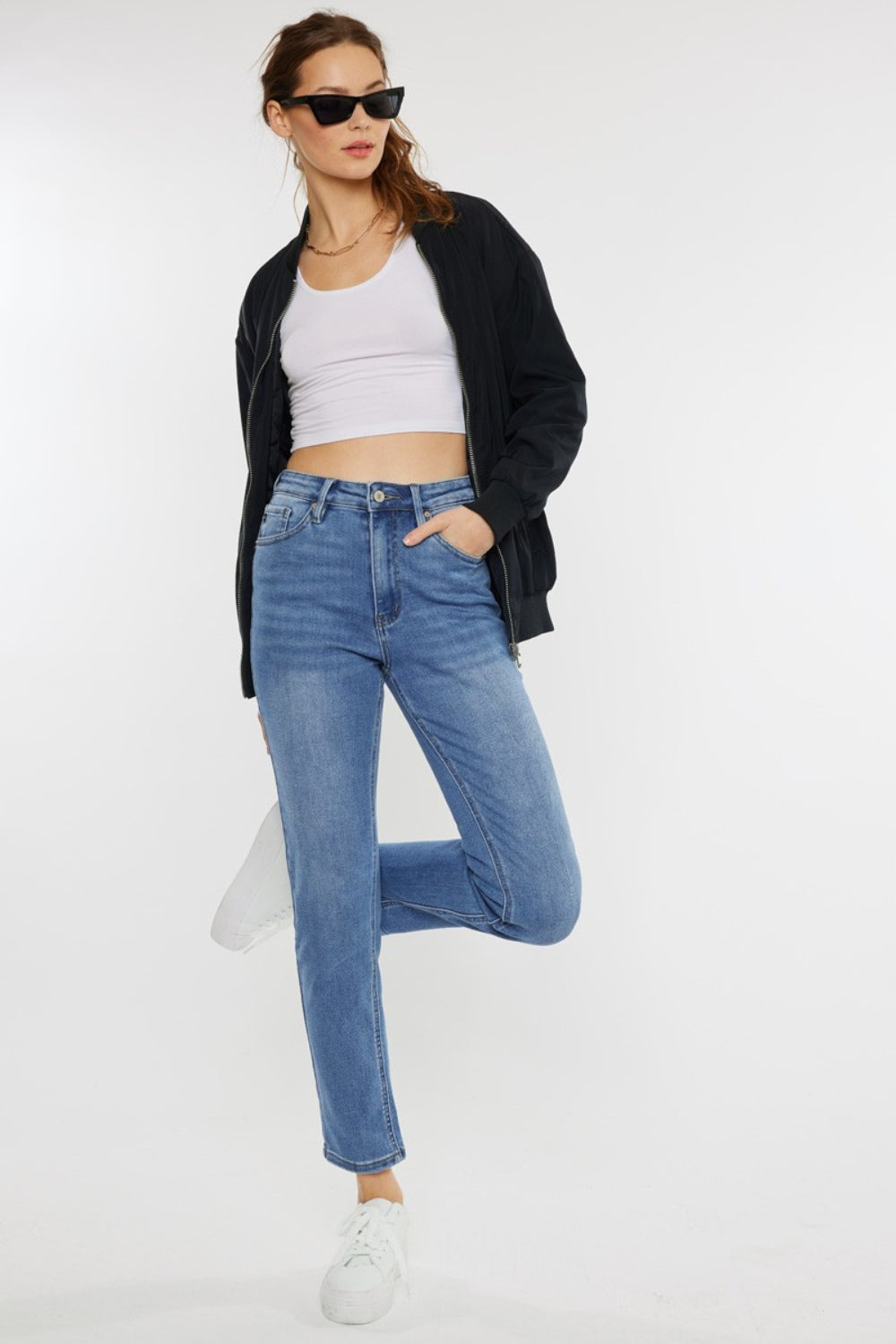 Whiskers High Waist Jeans